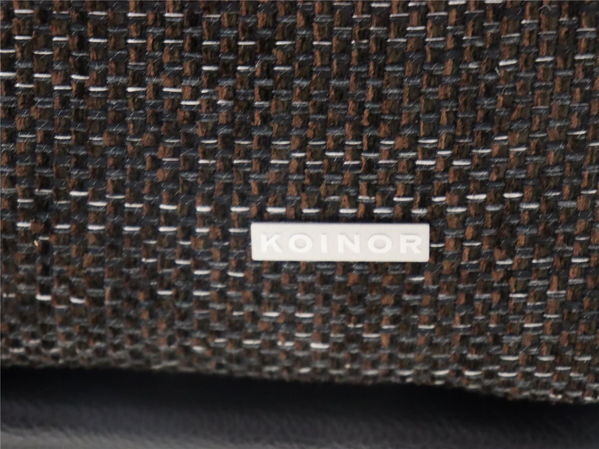 KOINOR  HARLIE  Wohnkombi 280 cm  Kopfteilverst Sitztiefe Sockel Leder grober Webstoff MM Kaffee *Mustergruppe