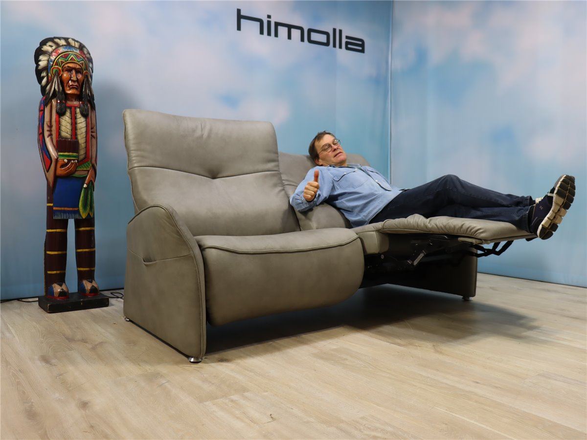 Himolla 4929 Cumully wallfree Sofa 205 cm  2 Motoren  Leder L27 Eleganza grau   *Fehlbestellung