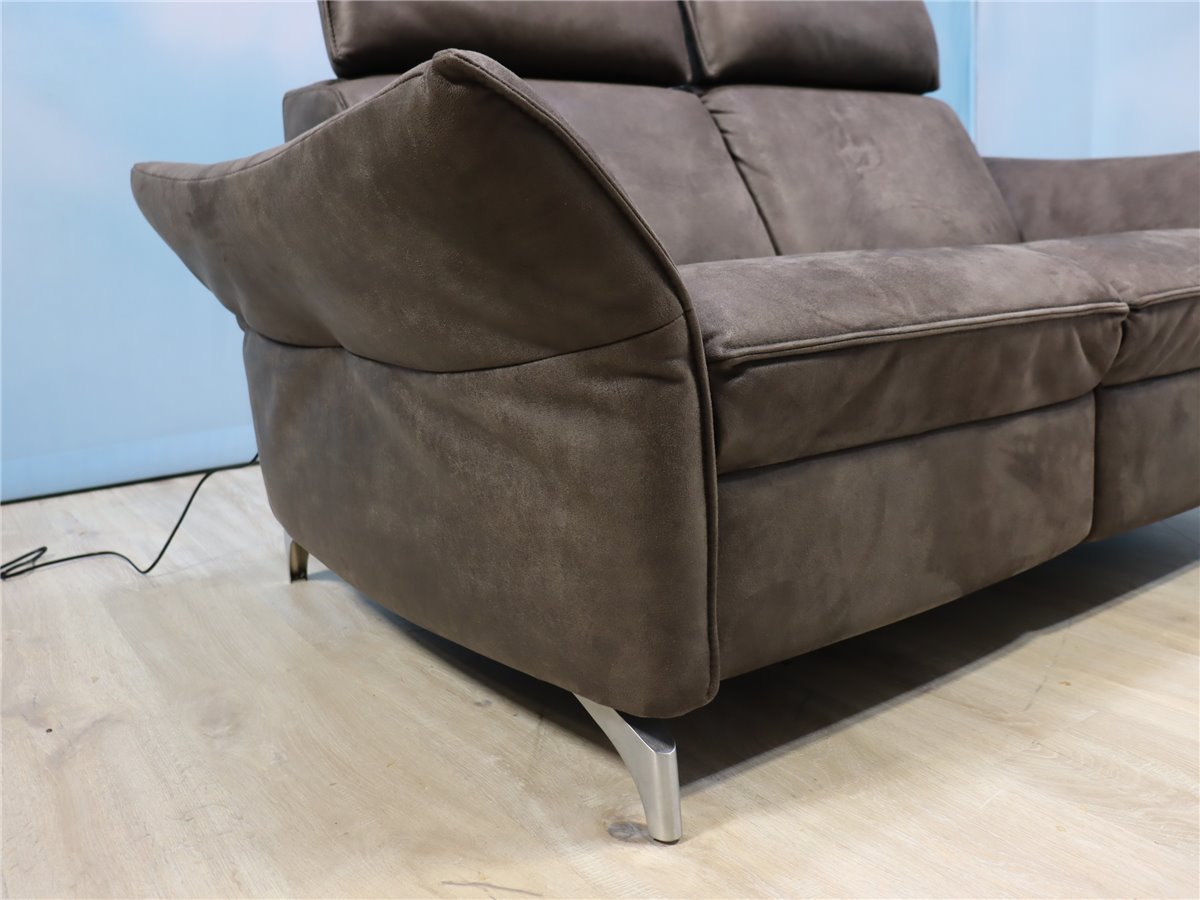 Himolla 1926 planopoly Sofa 175 cm Vollffkt 2 Mot wallfree Herzwaage  Lederoptik Nevada mocca *Verbandsmuster